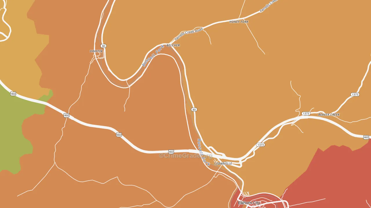 Dunleary, KY Map of Vandalism Rates