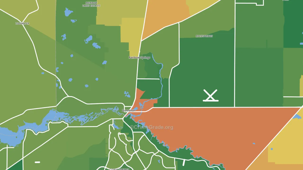 Dunnellon, FL Map of Vandalism Rates