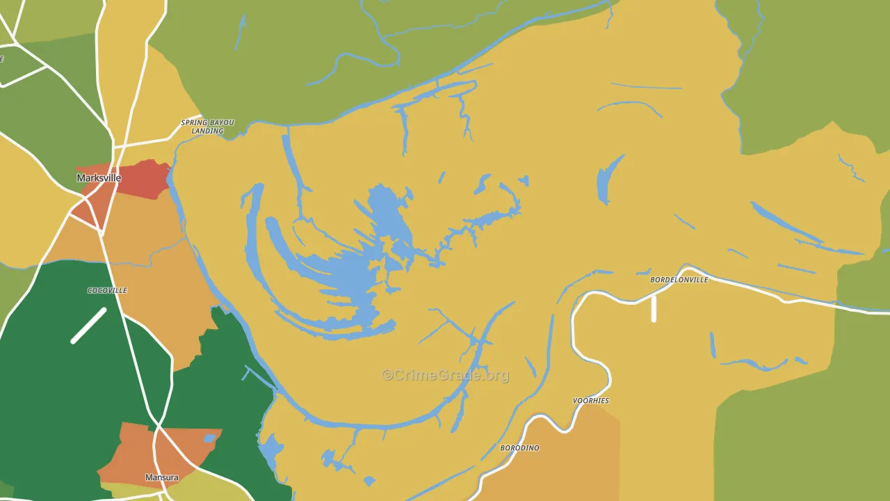 Dupont, LA Map of Vandalism Rates