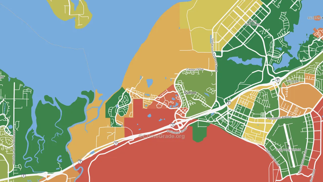 Dupont, WA Map of Vandalism Rates