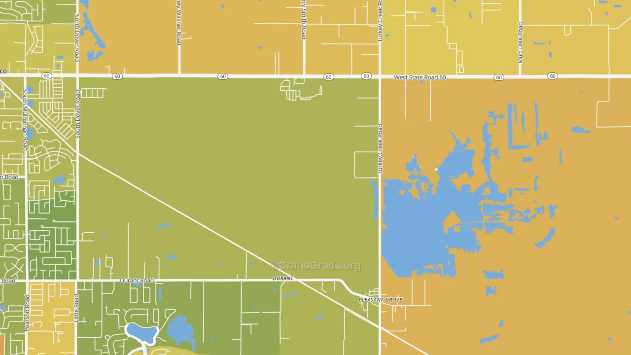 Durant, FL Map of Vandalism Rates