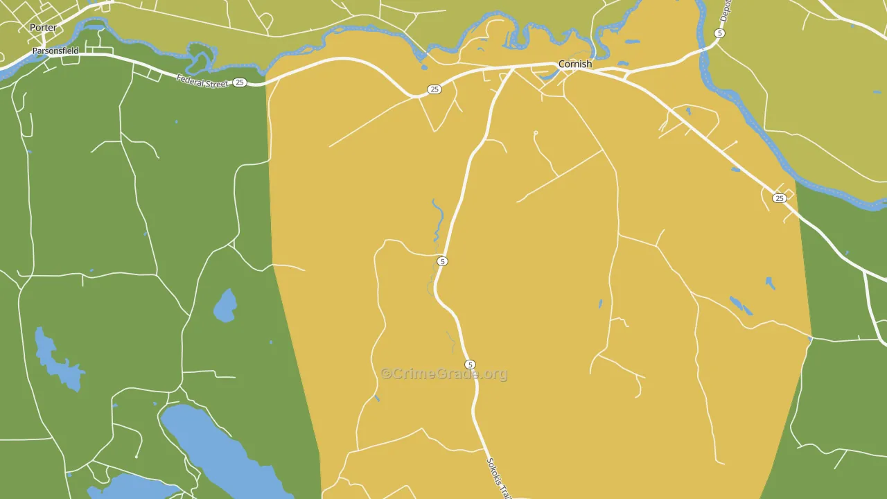 Durgintown, ME Map of Vandalism Rates