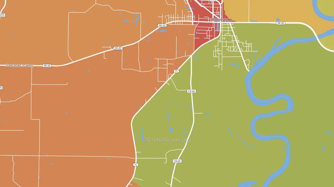 Durham, FL Map of Vandalism Rates