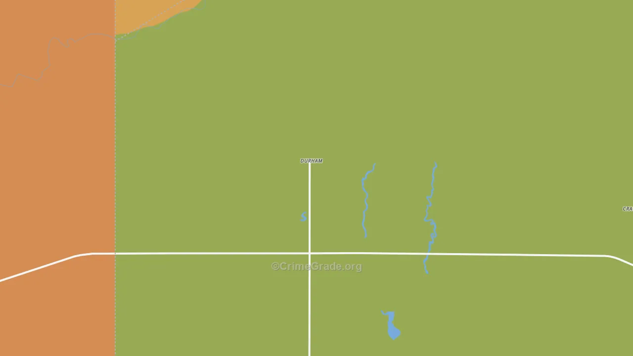 Durham, OK Map of Vandalism Rates