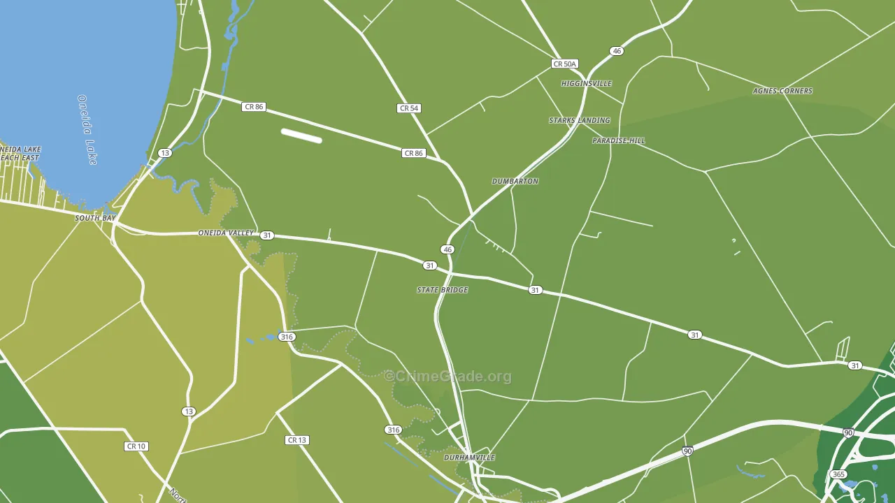 Durhamville, NY Map of Vandalism Rates
