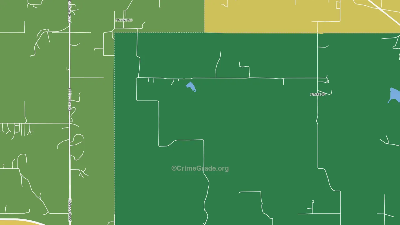 Durwood, OK Map of Vandalism Rates