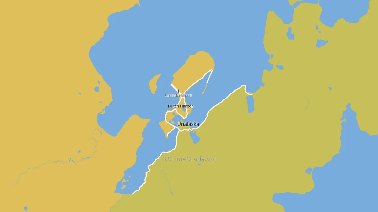 Dutch Harbor, AK Map of Vandalism Rates