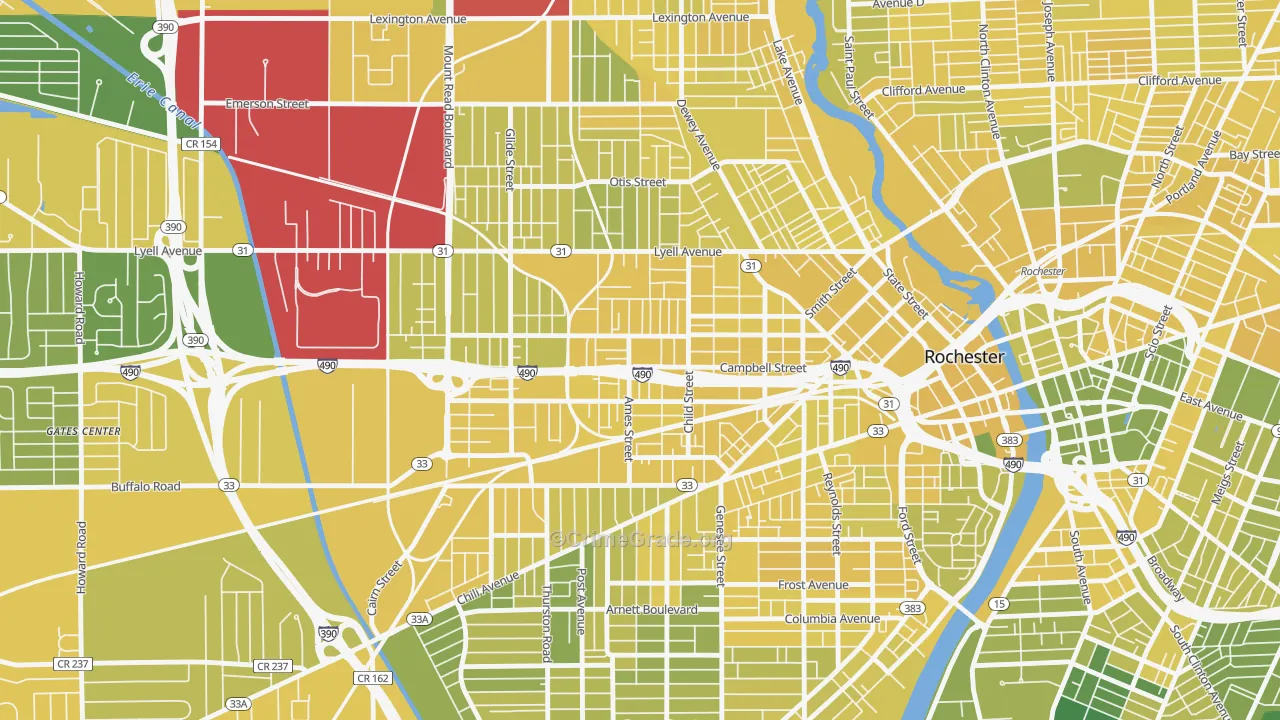 Dutchtown, Rochester, NY Map of Vandalism Rates