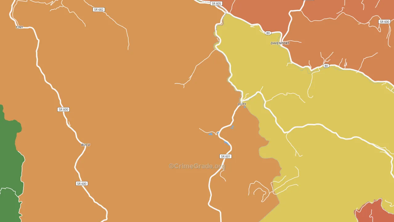 Duty, VA Map of Vandalism Rates