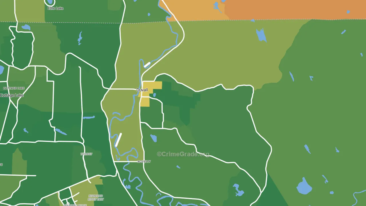 Duvall, WA Map of Vandalism Rates