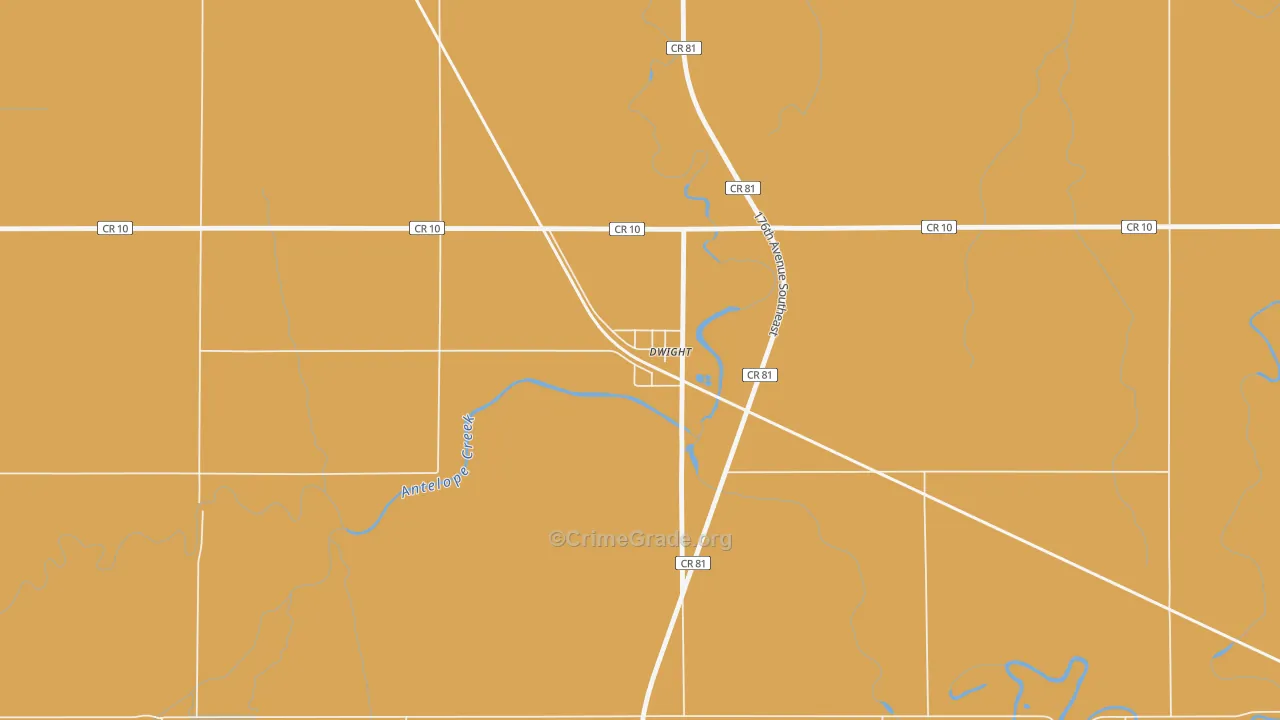 Dwight, ND Map of Vandalism Rates