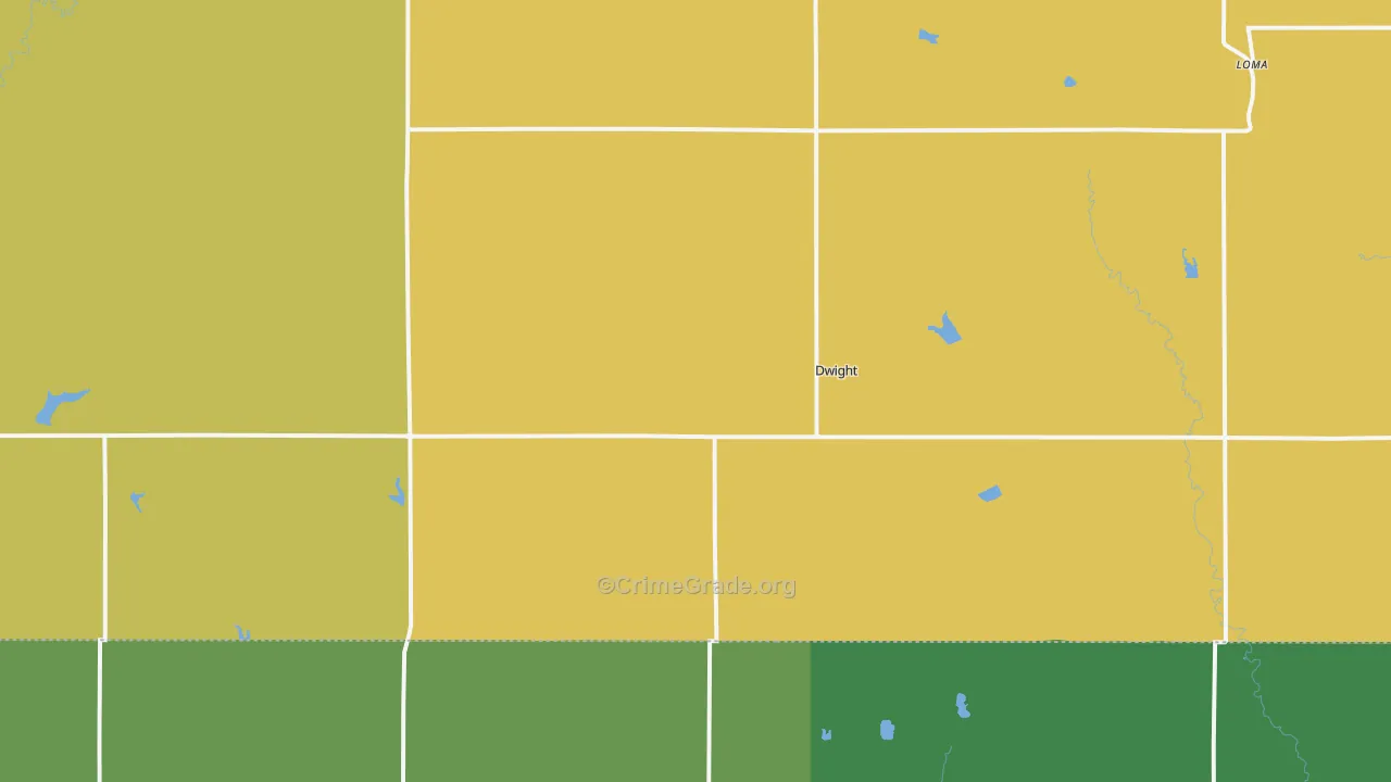 Dwight, NE Map of Vandalism Rates