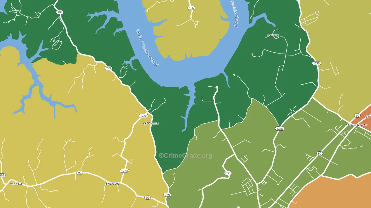Eadsville, KY Map of Vandalism Rates