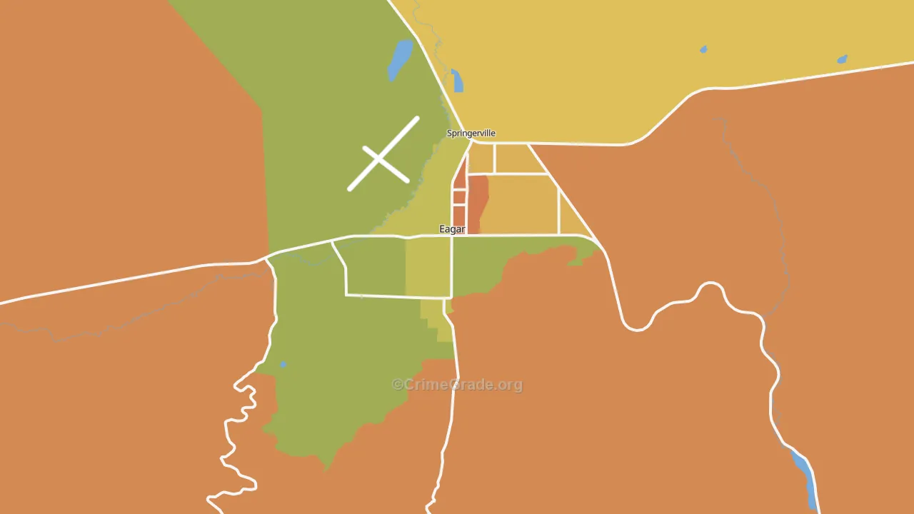 Eagar, AZ Map of Vandalism Rates