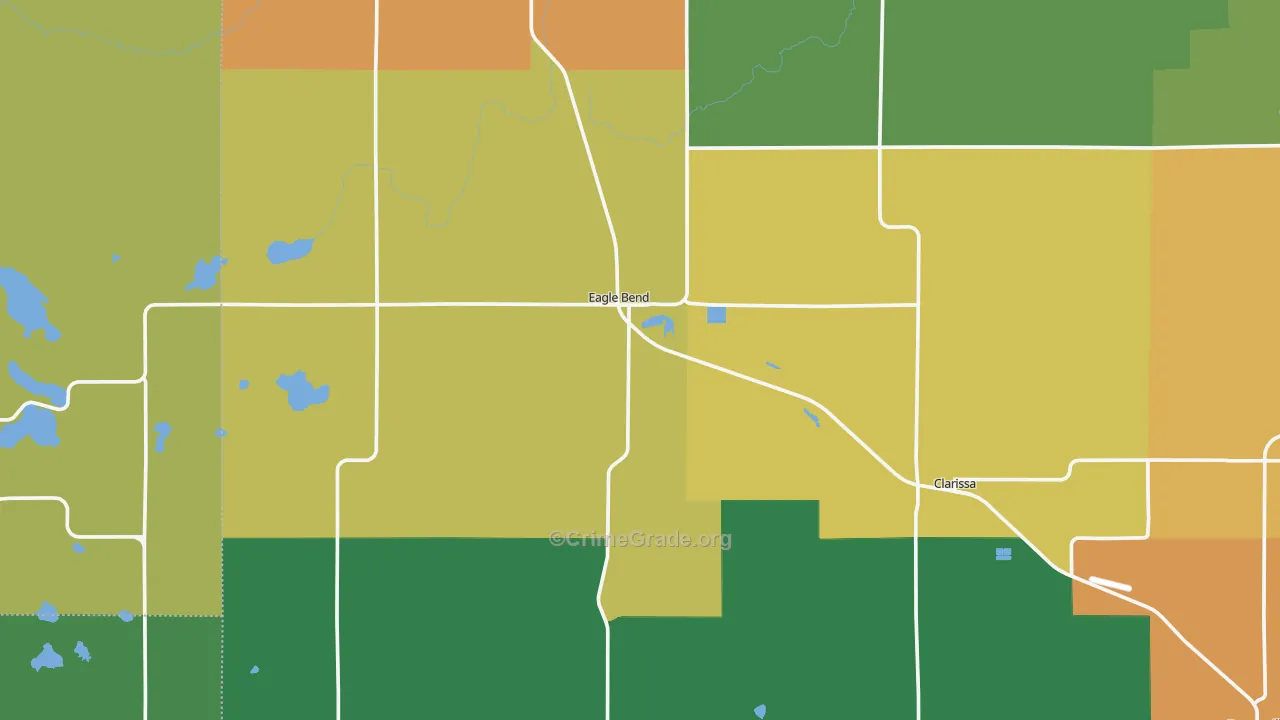 Eagle Bend, MN Map of Vandalism Rates