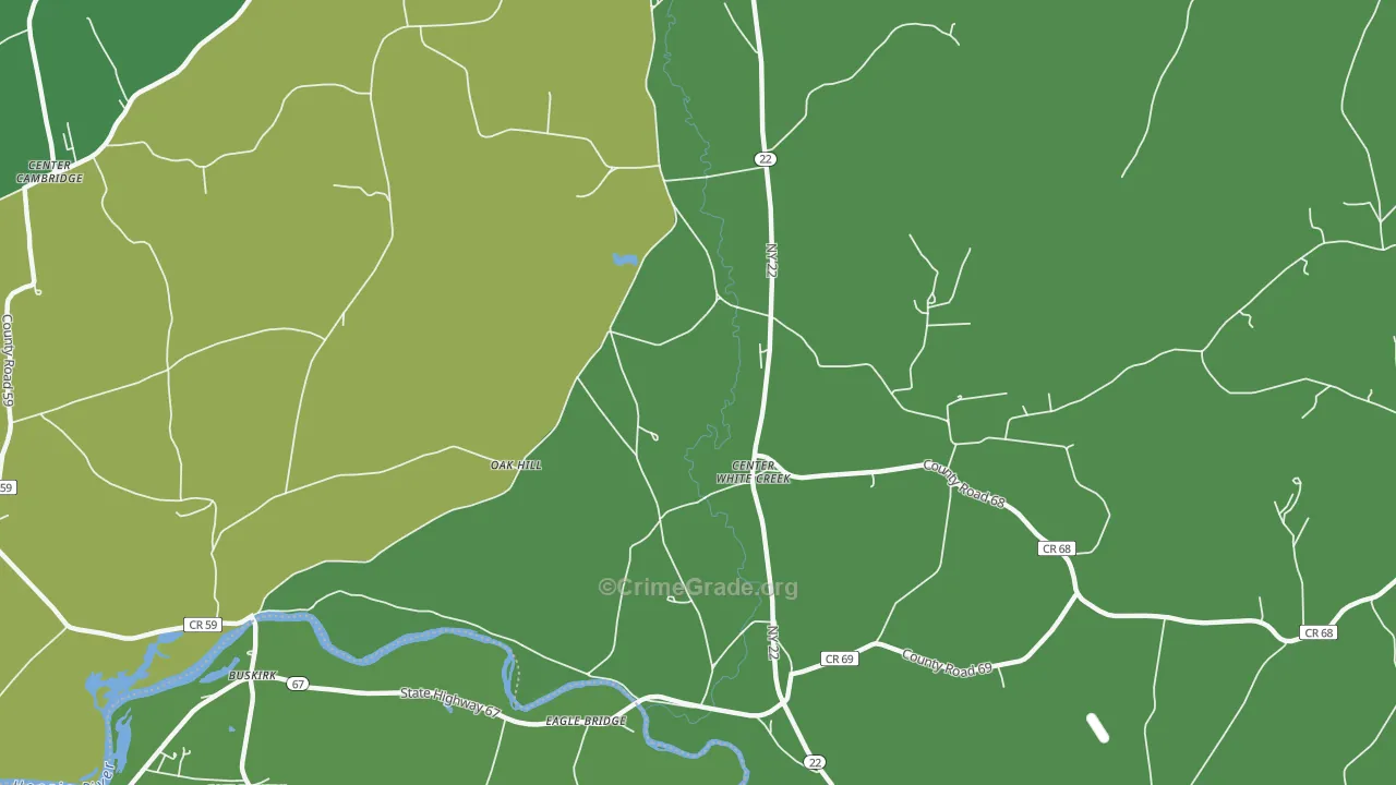 Eagle Bridge, NY Map of Vandalism Rates