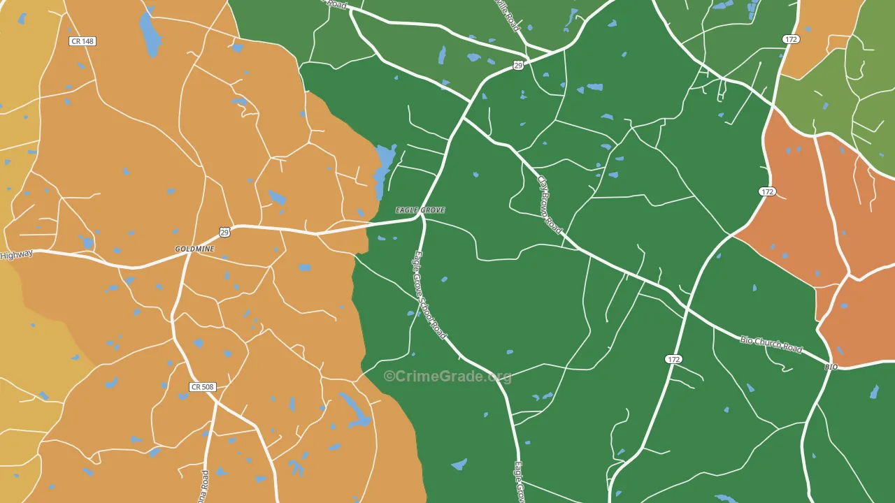 Eagle Grove, GA Map of Vandalism Rates