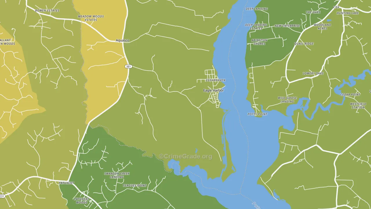 Eagle Harbor, MD Map of Vandalism Rates