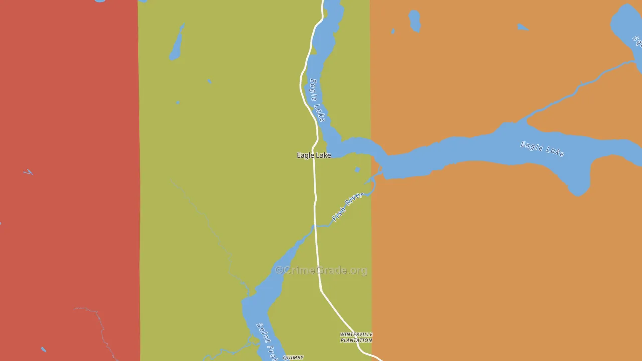 Eagle Lake, ME Map of Vandalism Rates