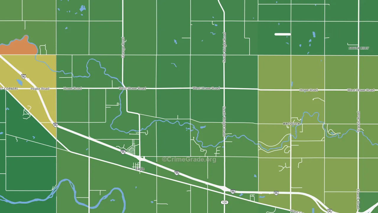 Eagle, MI Map of Vandalism Rates