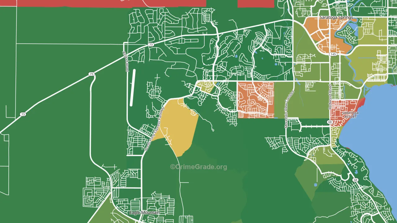 Eagle Mountain, UT Map of Vandalism Rates