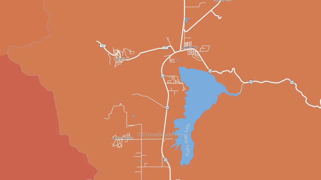 Eagle Nest, NM Map of Vandalism Rates
