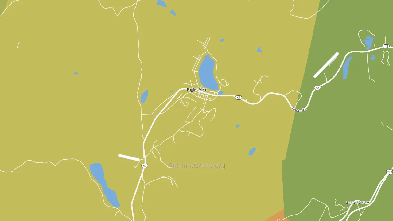 Eagles Mere, PA Map of Vandalism Rates