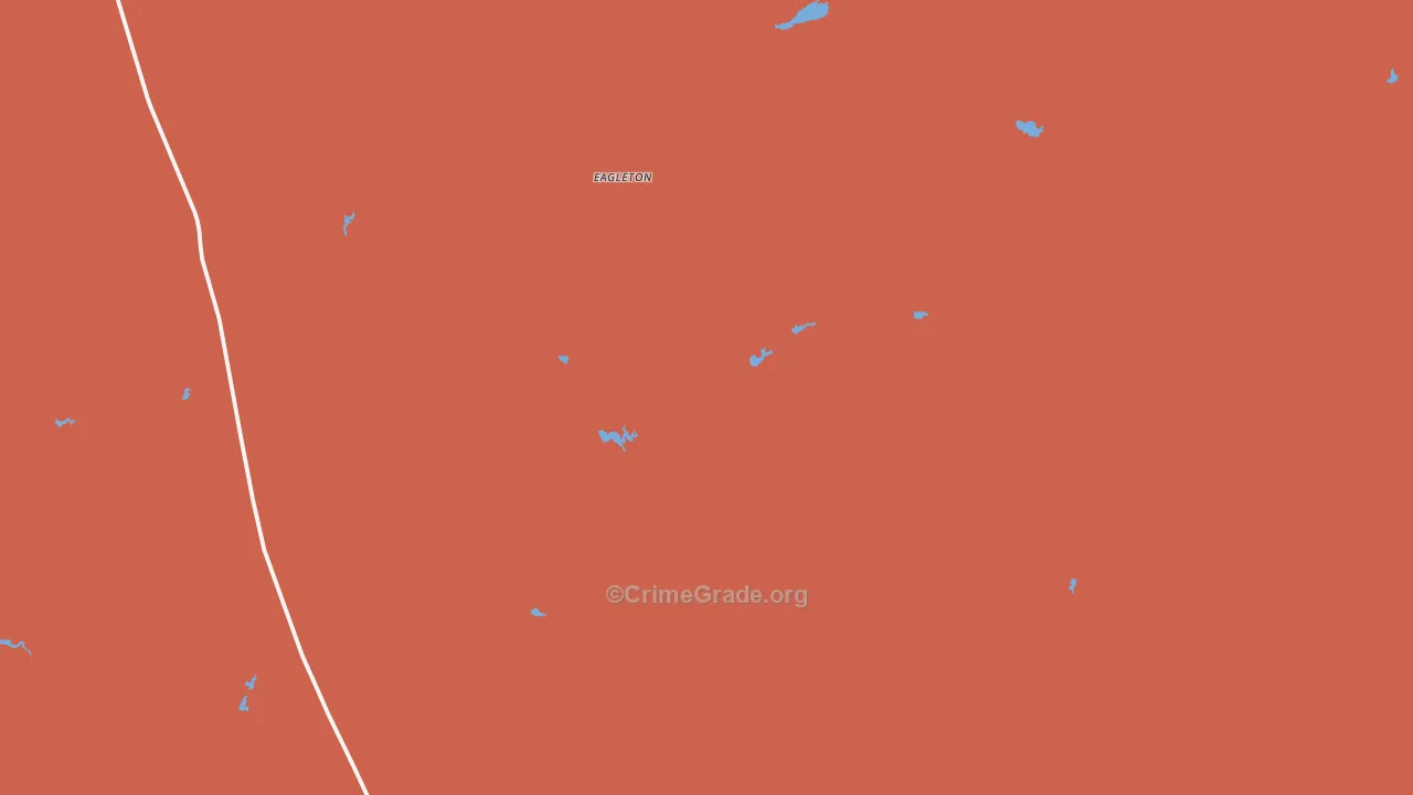 Eagleton, MT Map of Vandalism Rates