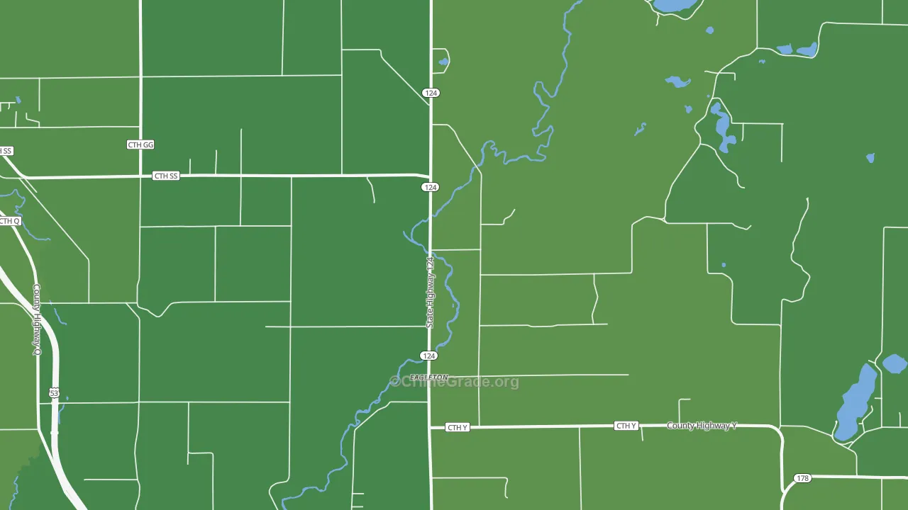 Eagleton, WI Map of Vandalism Rates