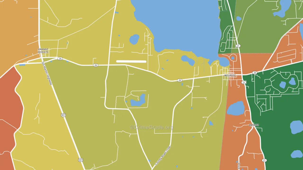 Earleton, FL Map of Vandalism Rates