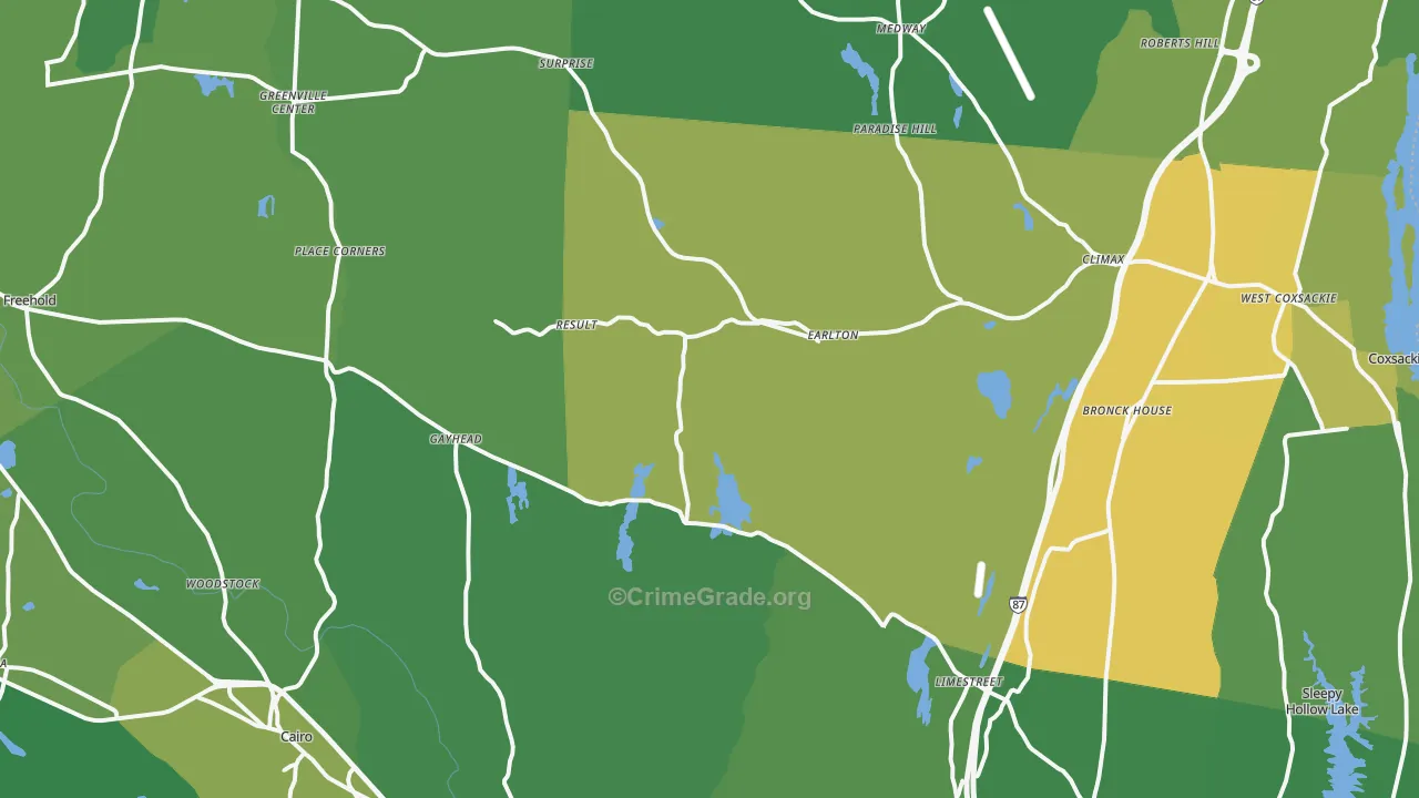 Earlton, NY Map of Vandalism Rates