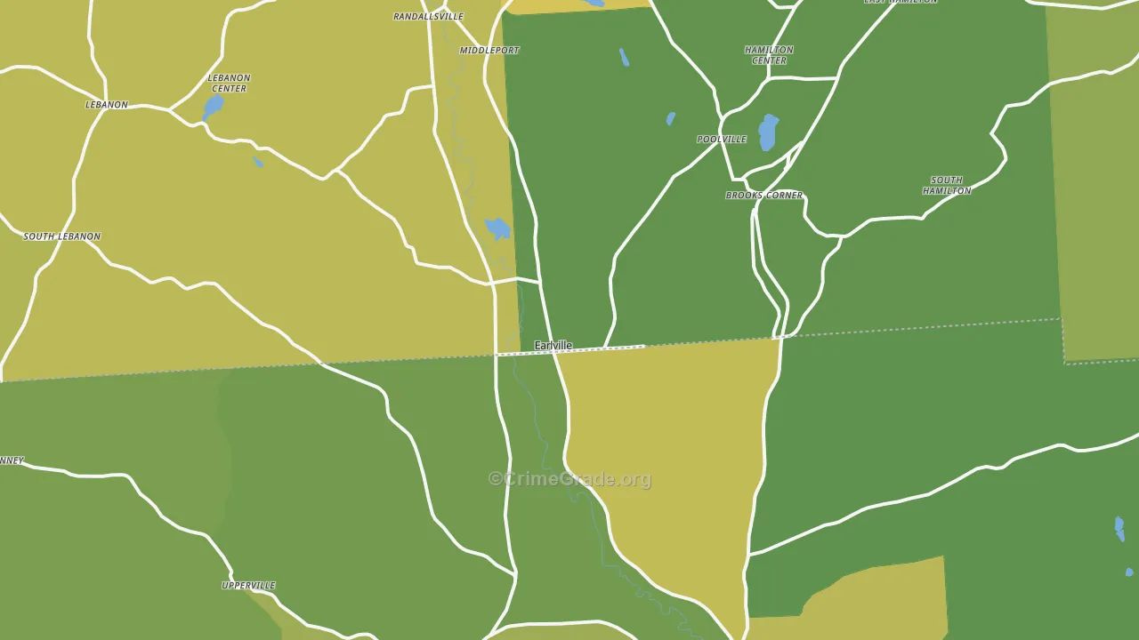 Earlville, NY Map of Vandalism Rates