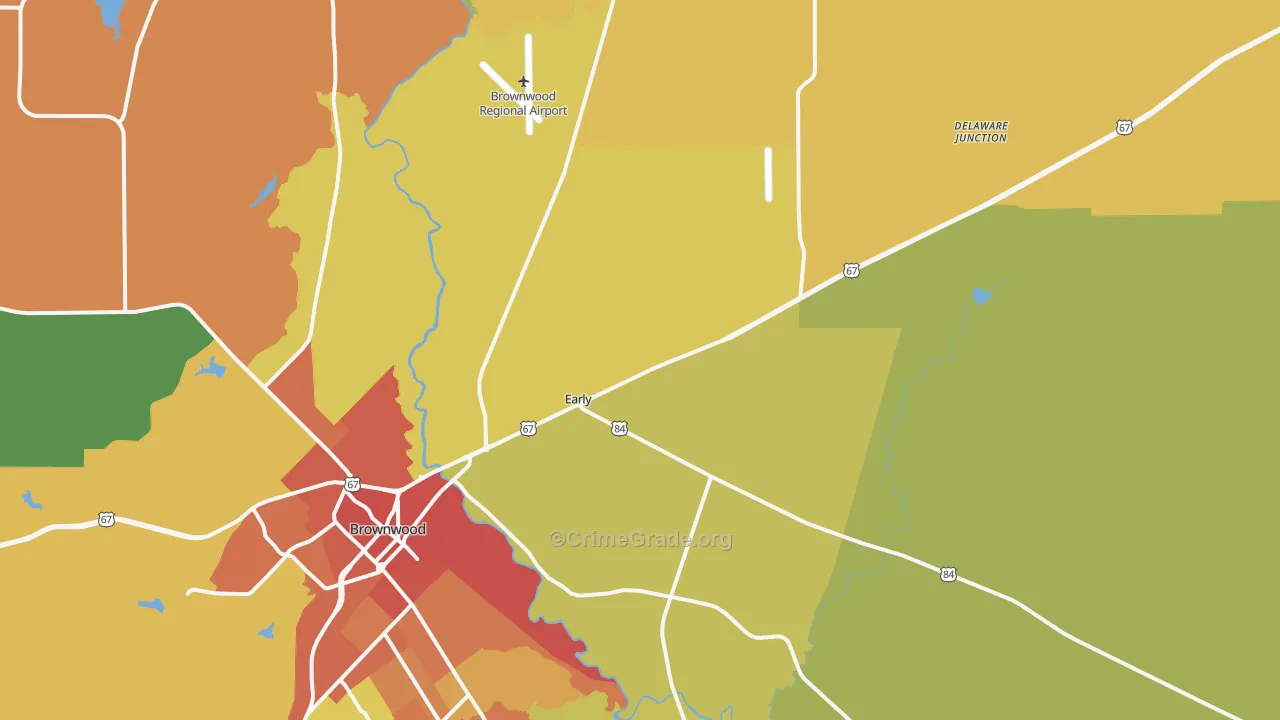 Early, TX Map of Vandalism Rates