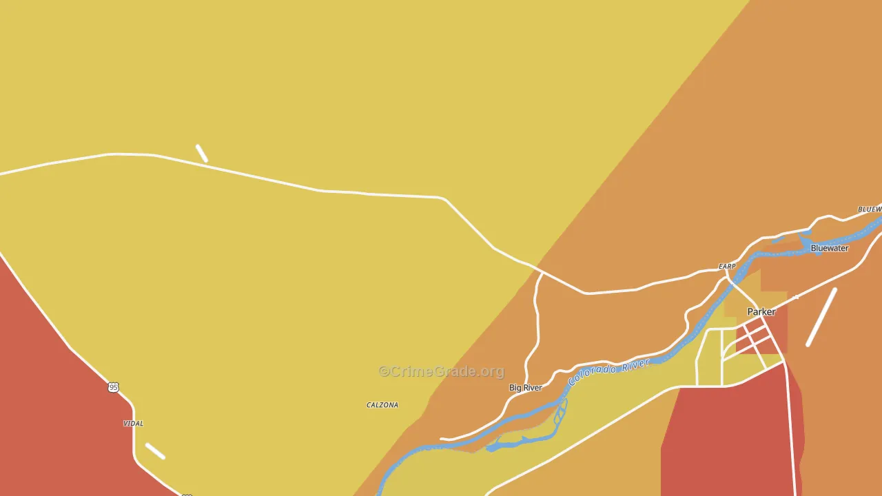 Earp, CA Map of Vandalism Rates