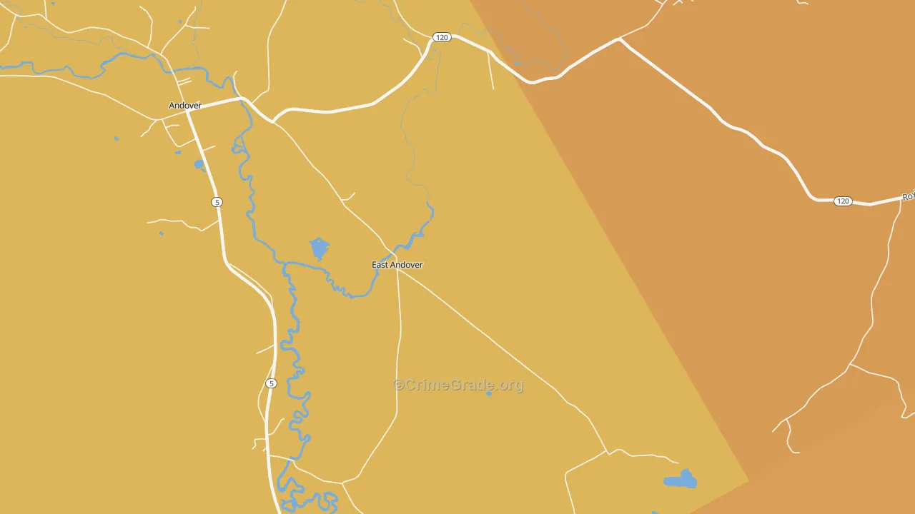 East Andover, ME Map of Vandalism Rates