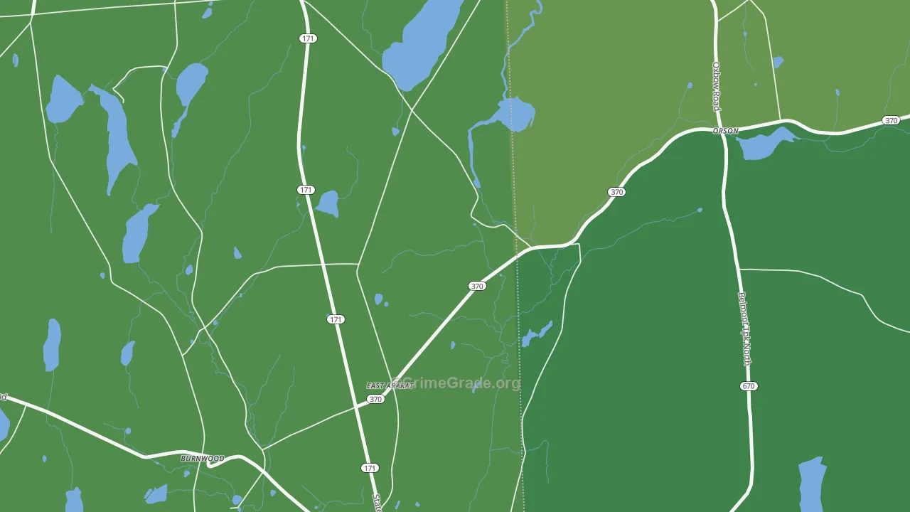 East Ararat, PA Map of Vandalism Rates