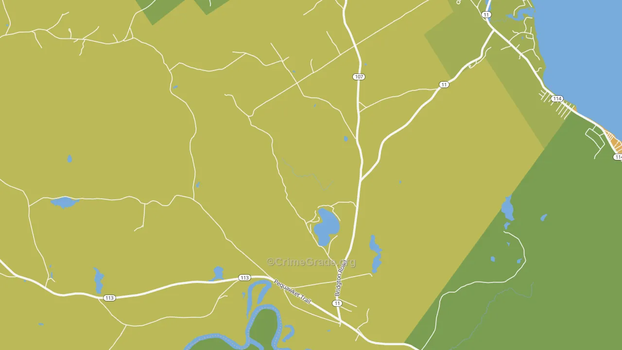 East Baldwin, ME Map of Vandalism Rates