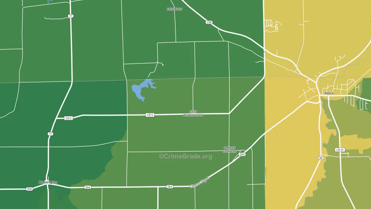 East Bennington, NY Map of Vandalism Rates