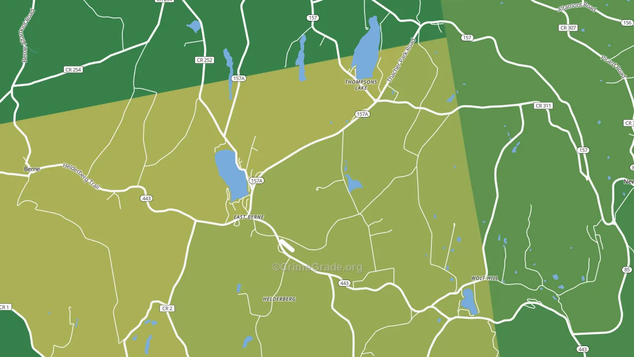 East Berne, NY Map of Vandalism Rates