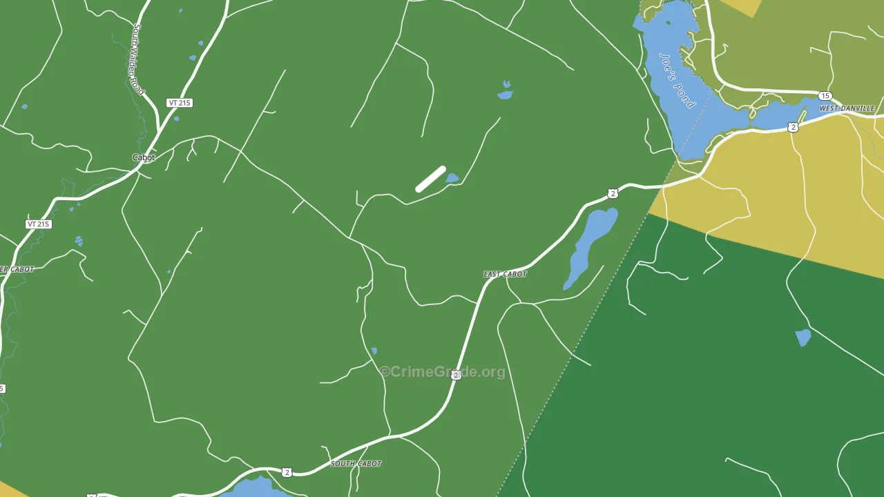 East Cabot, VT Map of Vandalism Rates