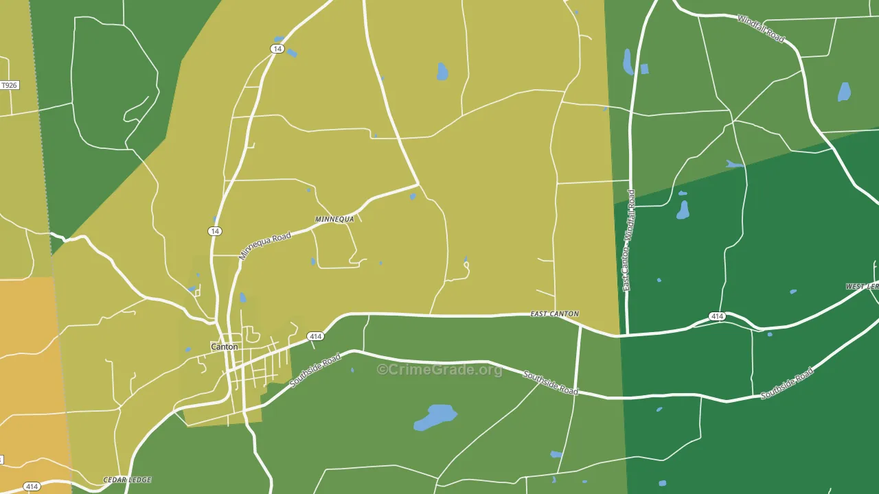 East Canton, PA Map of Vandalism Rates