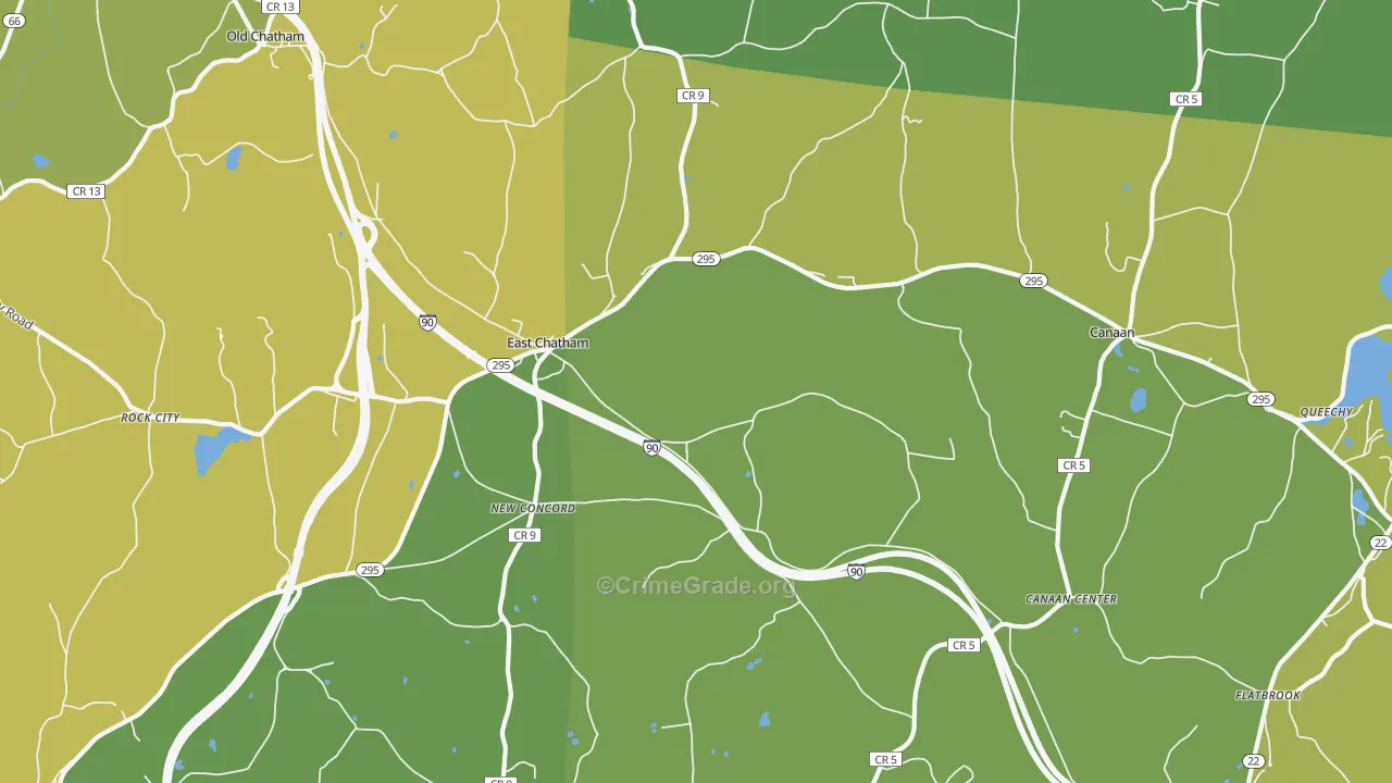 East Chatham, NY Map of Vandalism Rates