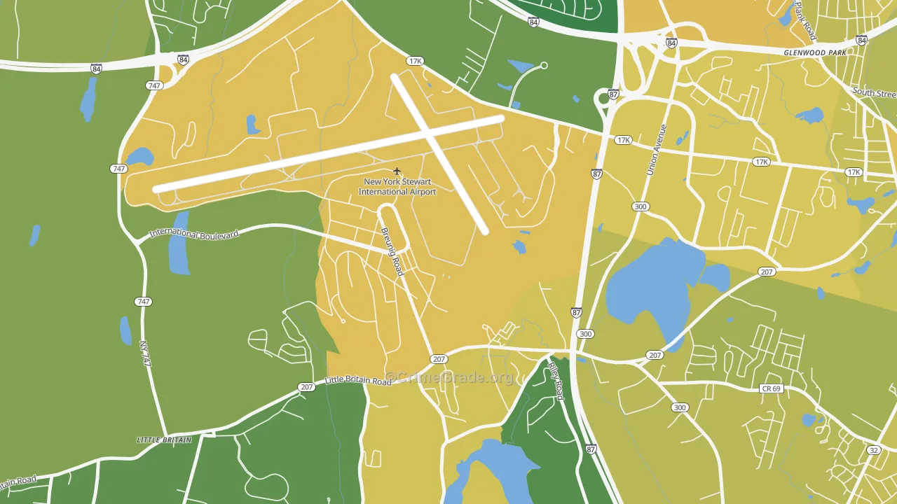 East Coldenham, NY Map of Vandalism Rates