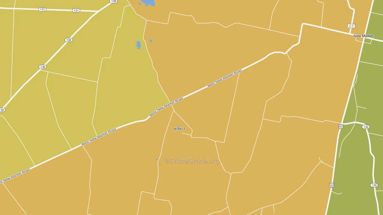 East Danville, OH Map of Vandalism Rates