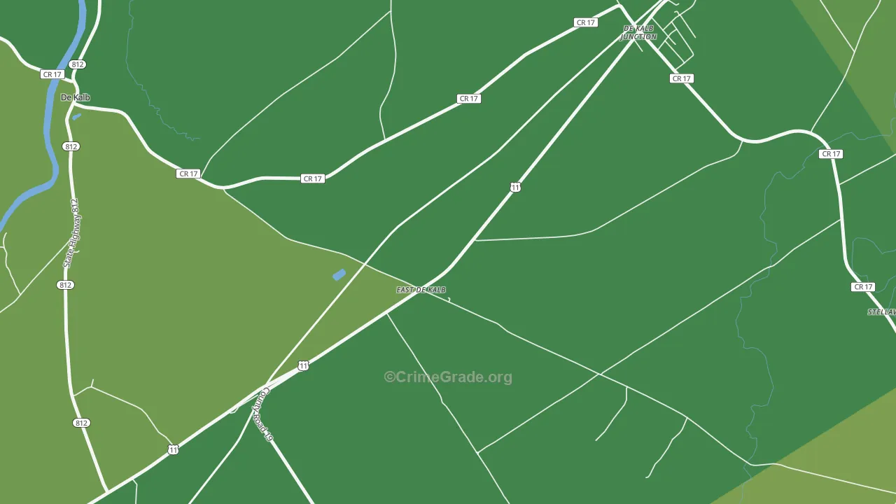East De Kalb, NY Map of Vandalism Rates