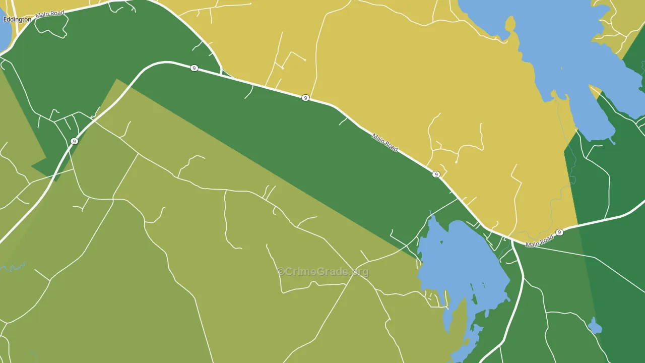 East Eddington, ME Map of Vandalism Rates