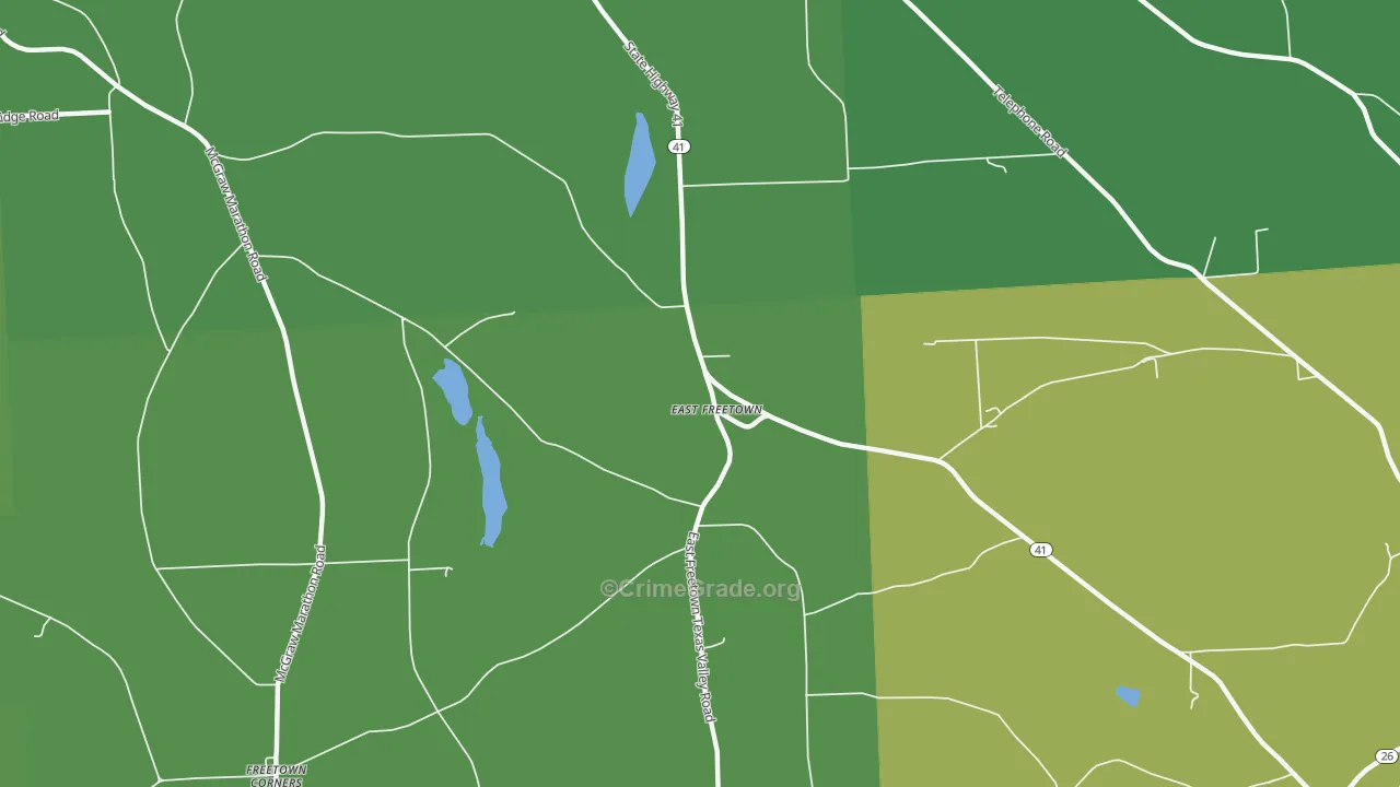 East Freetown, NY Map of Vandalism Rates
