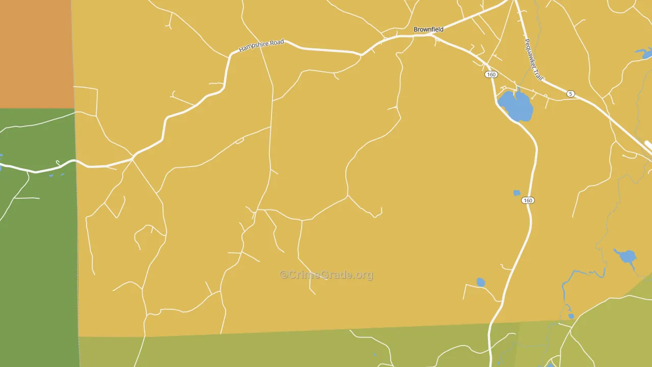 East Fryeburg, ME Map of Vandalism Rates