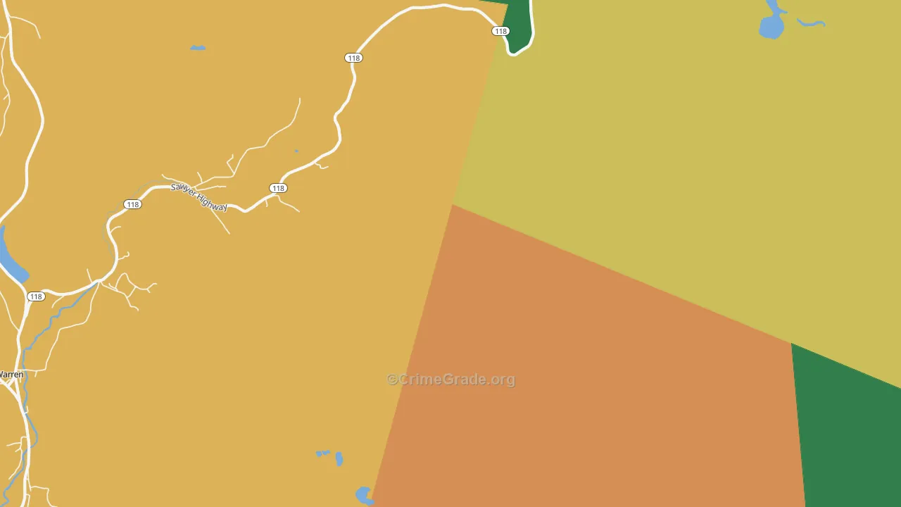 East Hebron, NH Map of Vandalism Rates