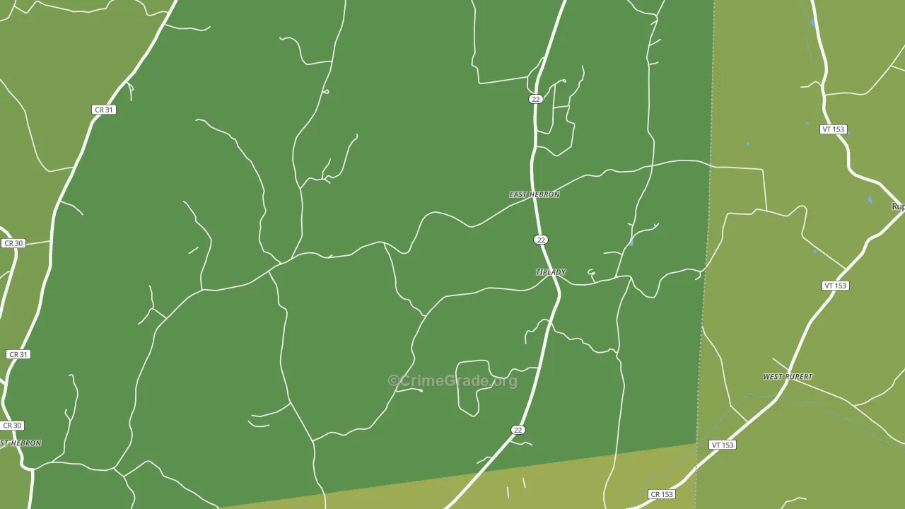 East Hebron, NY Map of Vandalism Rates